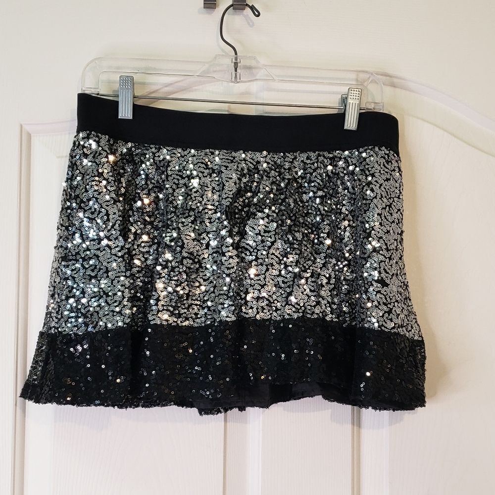 Justice Black Lined Skirt